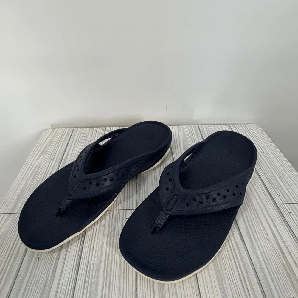 Crocs Classic All Terrain Iconic Comfort Flip Flop In Blue Men's Size 8